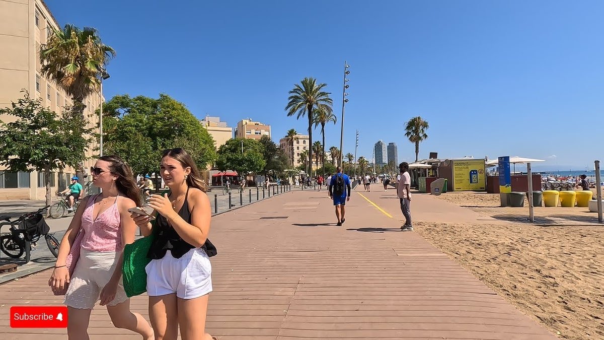 Things to Do at Barceloneta Beach: 9 Activities and the Port Cable Car beach view